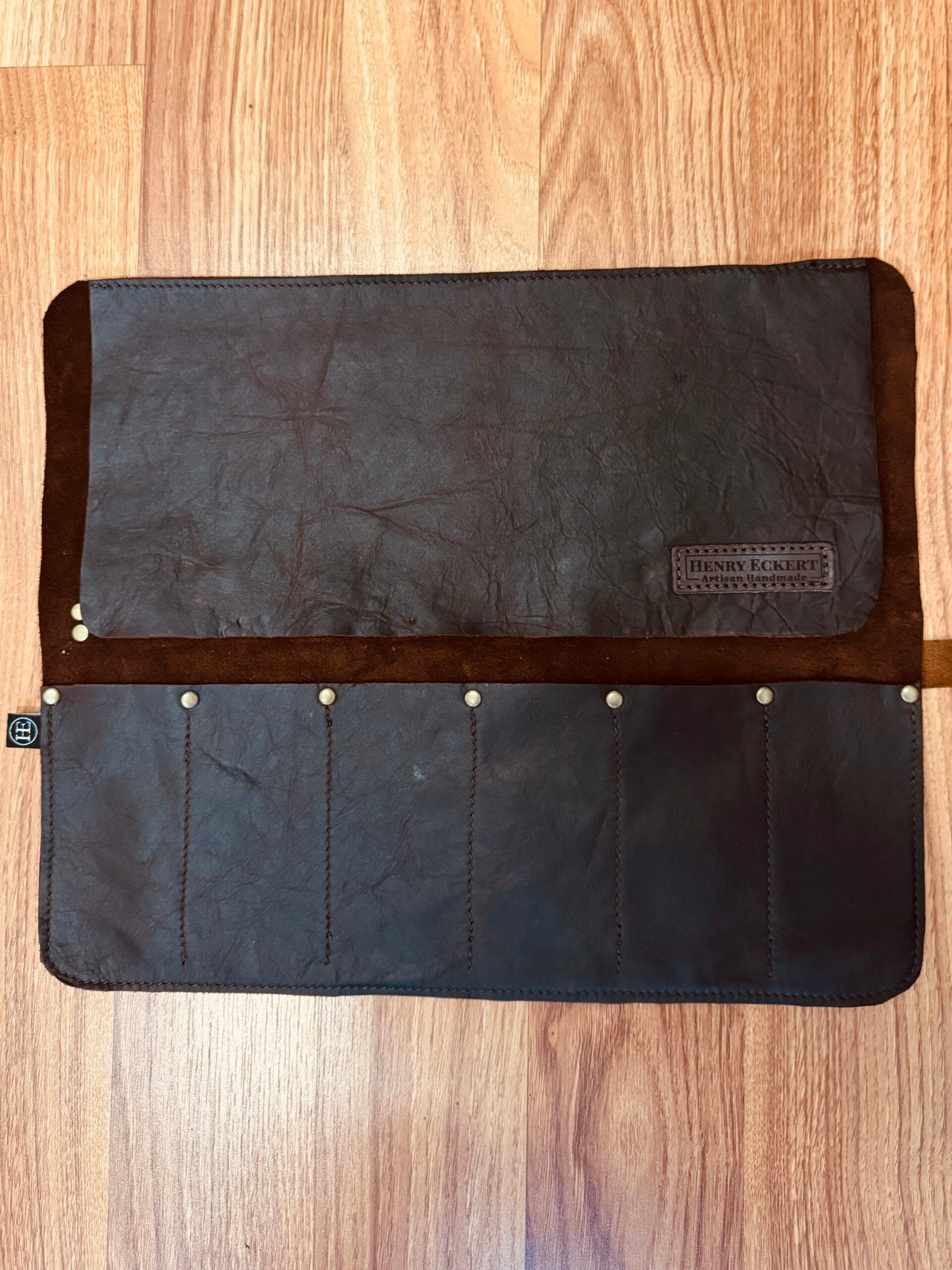 Suede & Full Grain Waxy Pull Up Leather Tool Roll – 6, 8,11 & 15 Pocket image 3