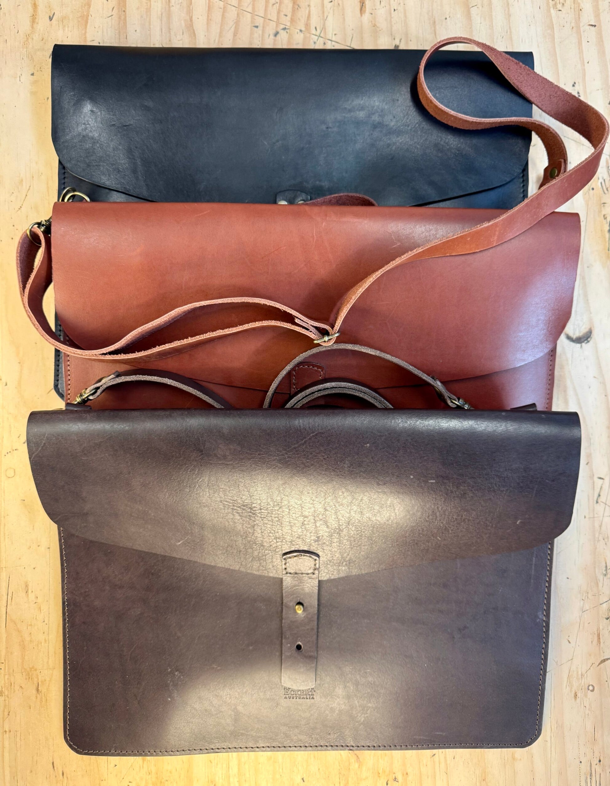 Laptop Satchel Case Full Grain Aniline Leather - 14" image 3