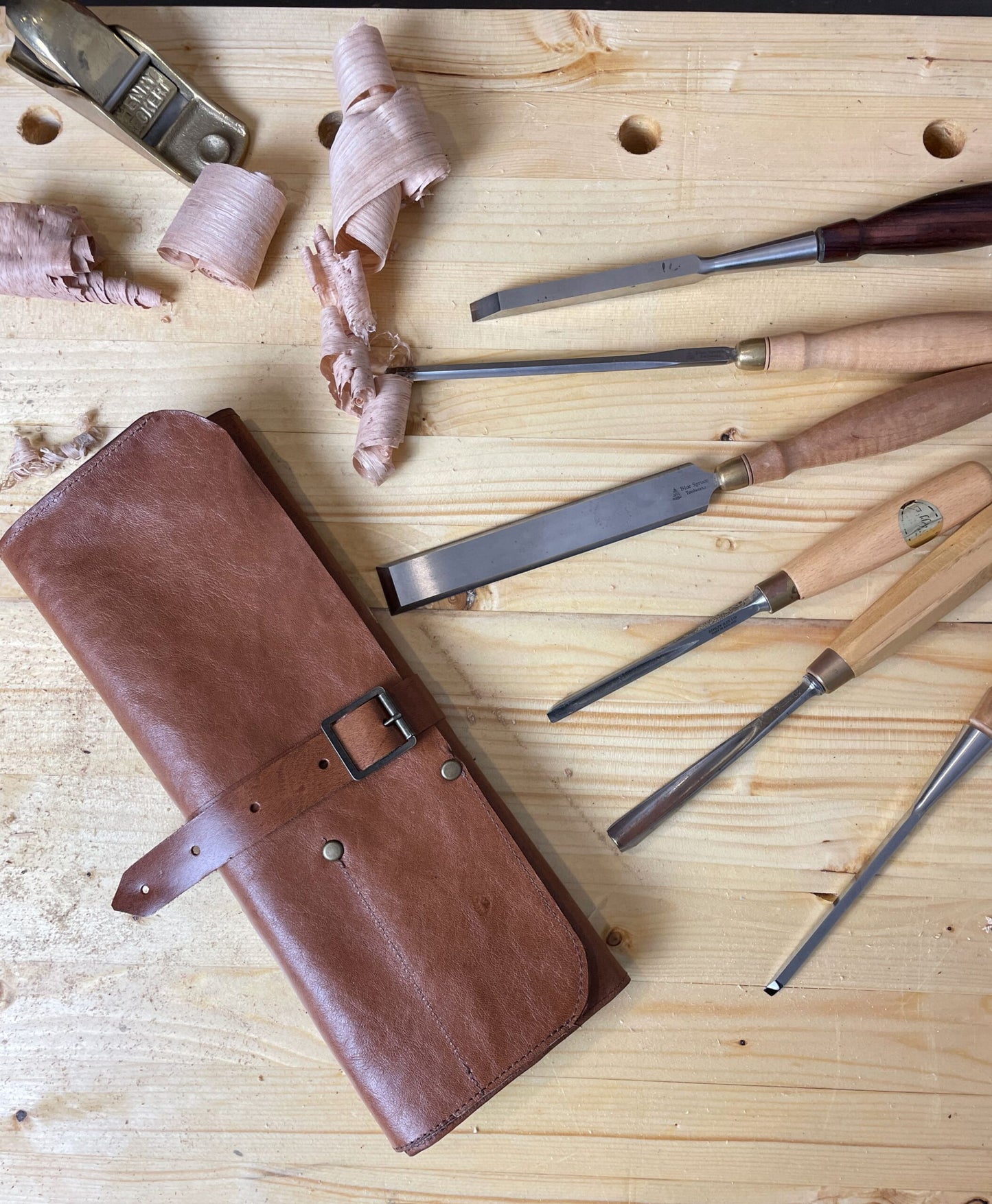 Suede & Full Grain Waxy Pull Up Leather Tool Roll – 6, 8,11 & 15 Pocket image 7