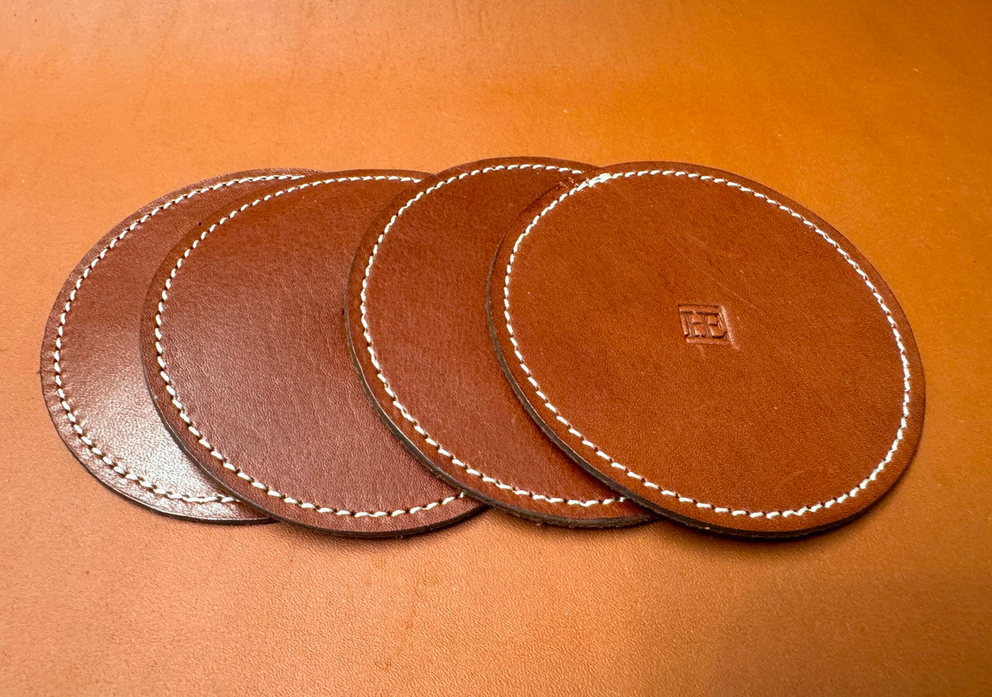 Leather Drink Coasters - Set of 4 image 0