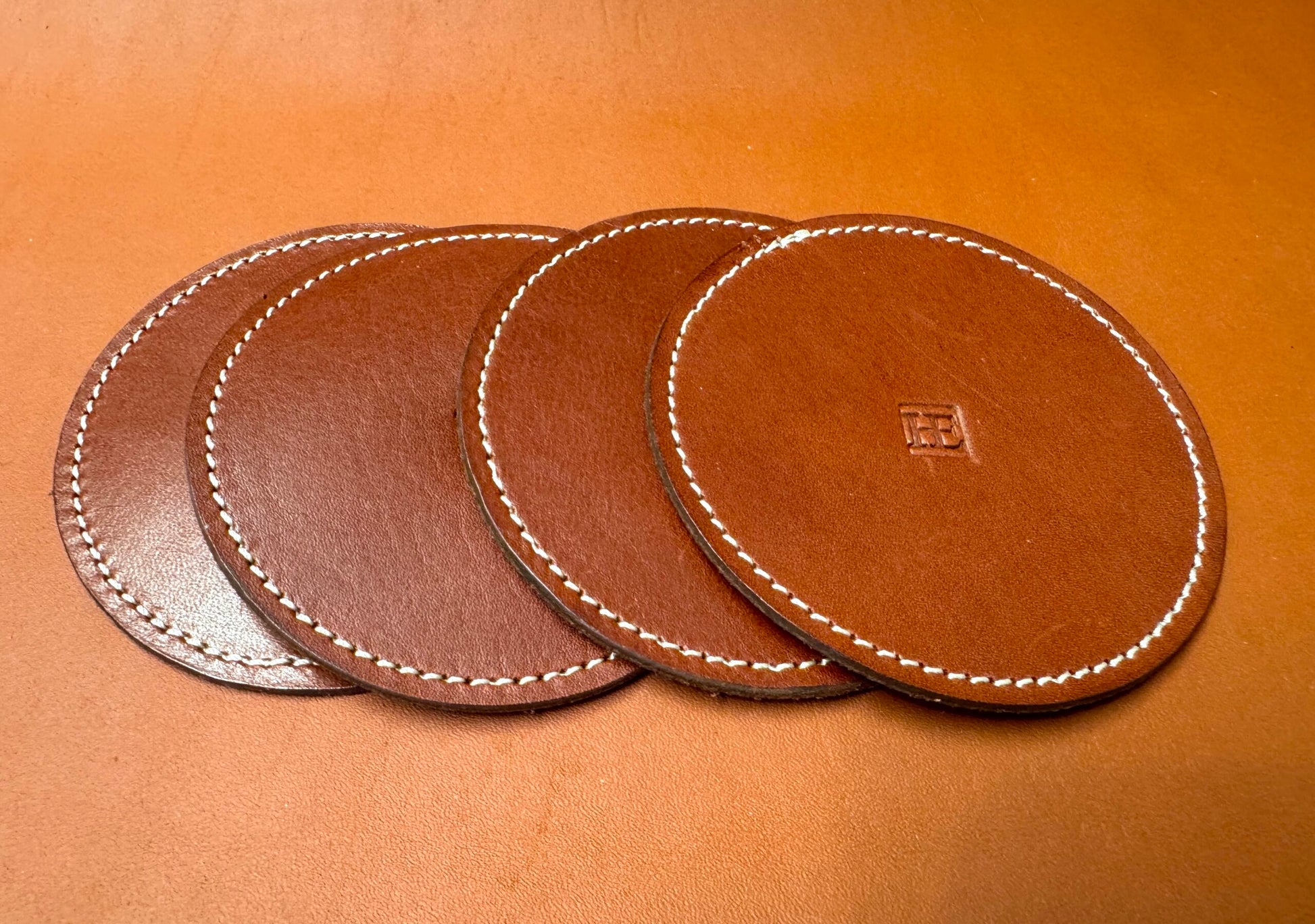 Leather Drink Coasters - Set of 4 image 0