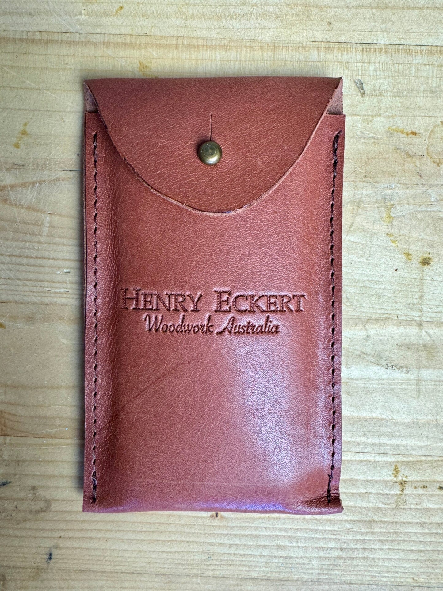 Jack & Smoother Plane Blade Pouch - Full Grain Leather image 1