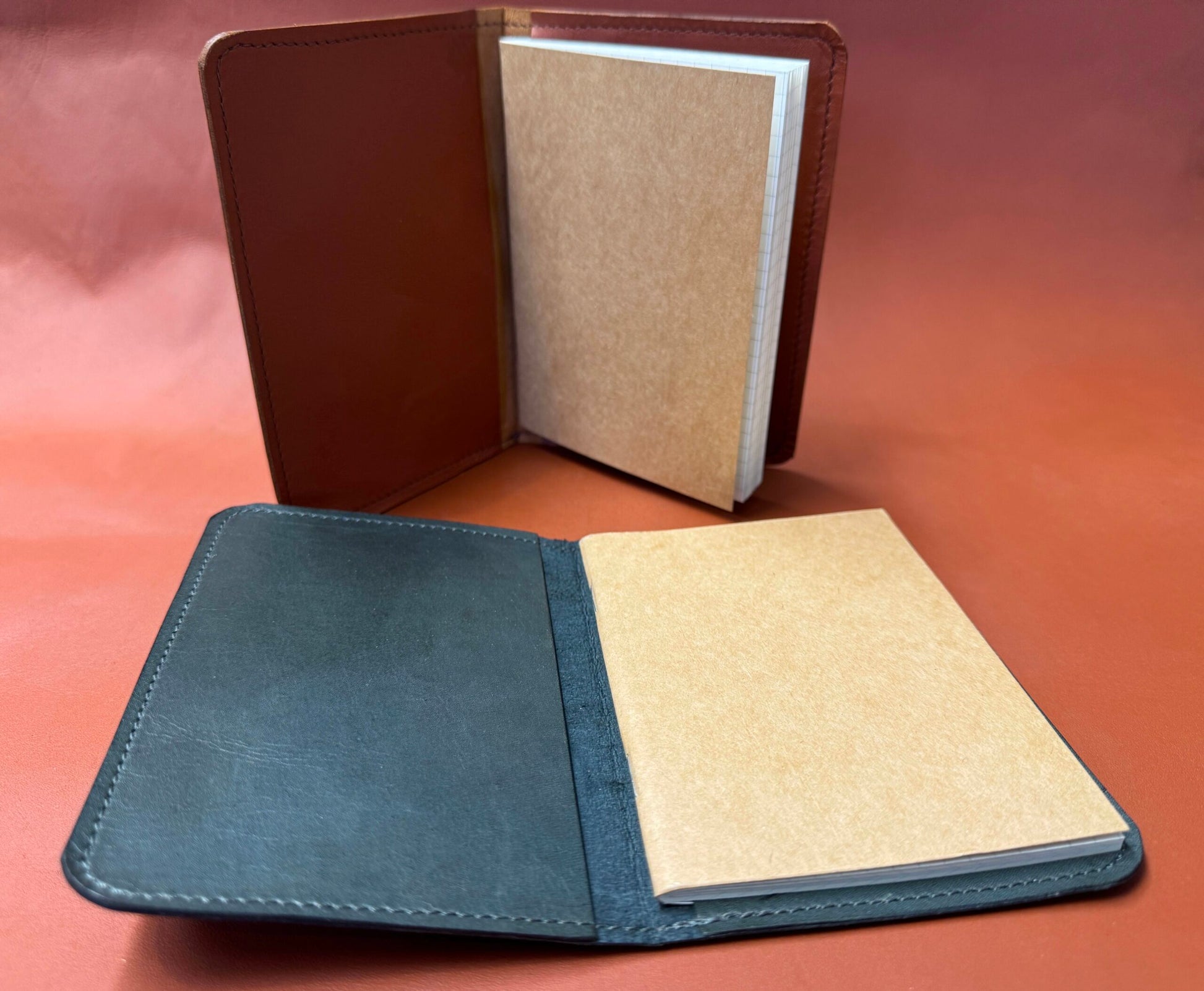 Leather Notebook Minimalist Wallet image 1