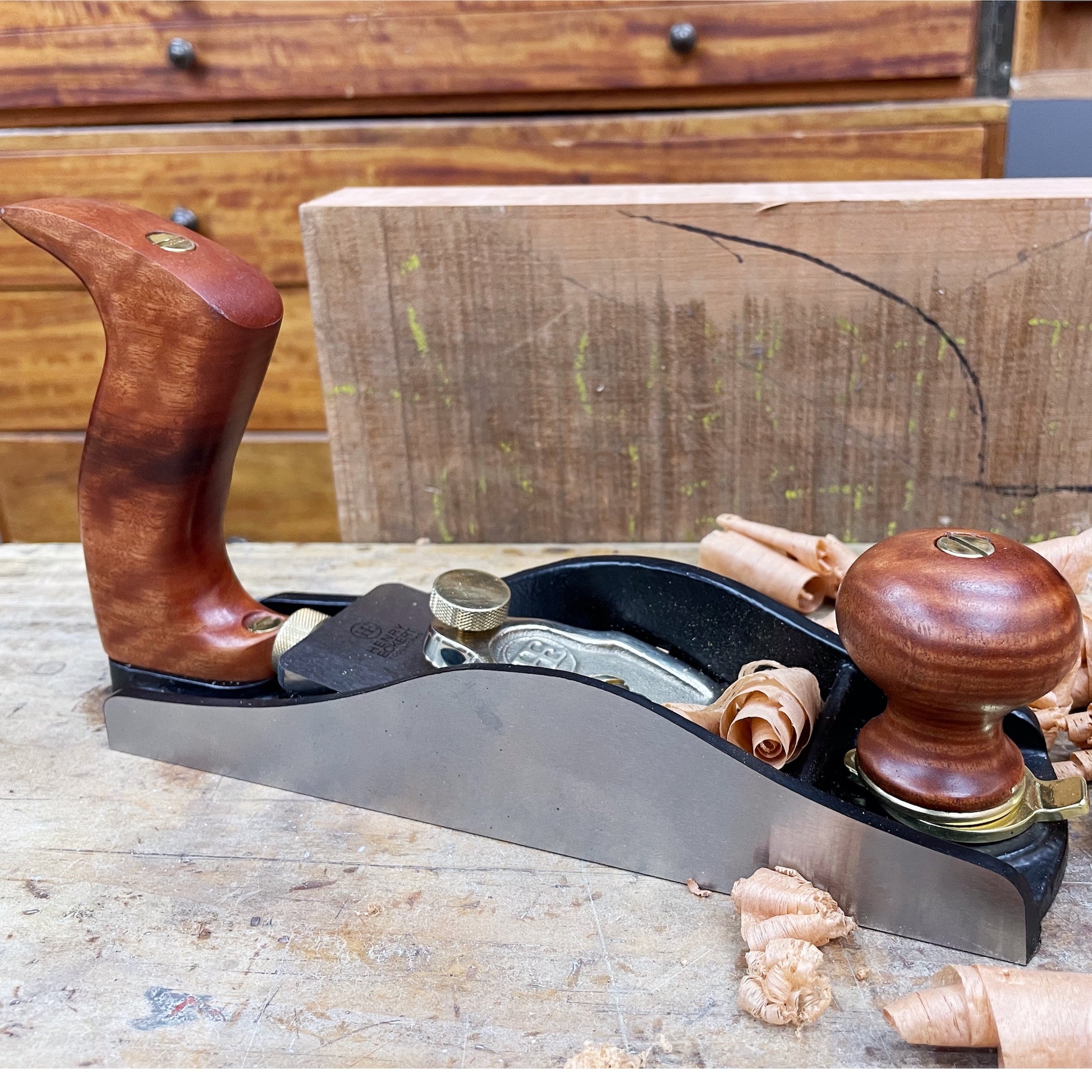 No 164 Low Angle Smooth Plane - Fiddleback Red Gum image 1