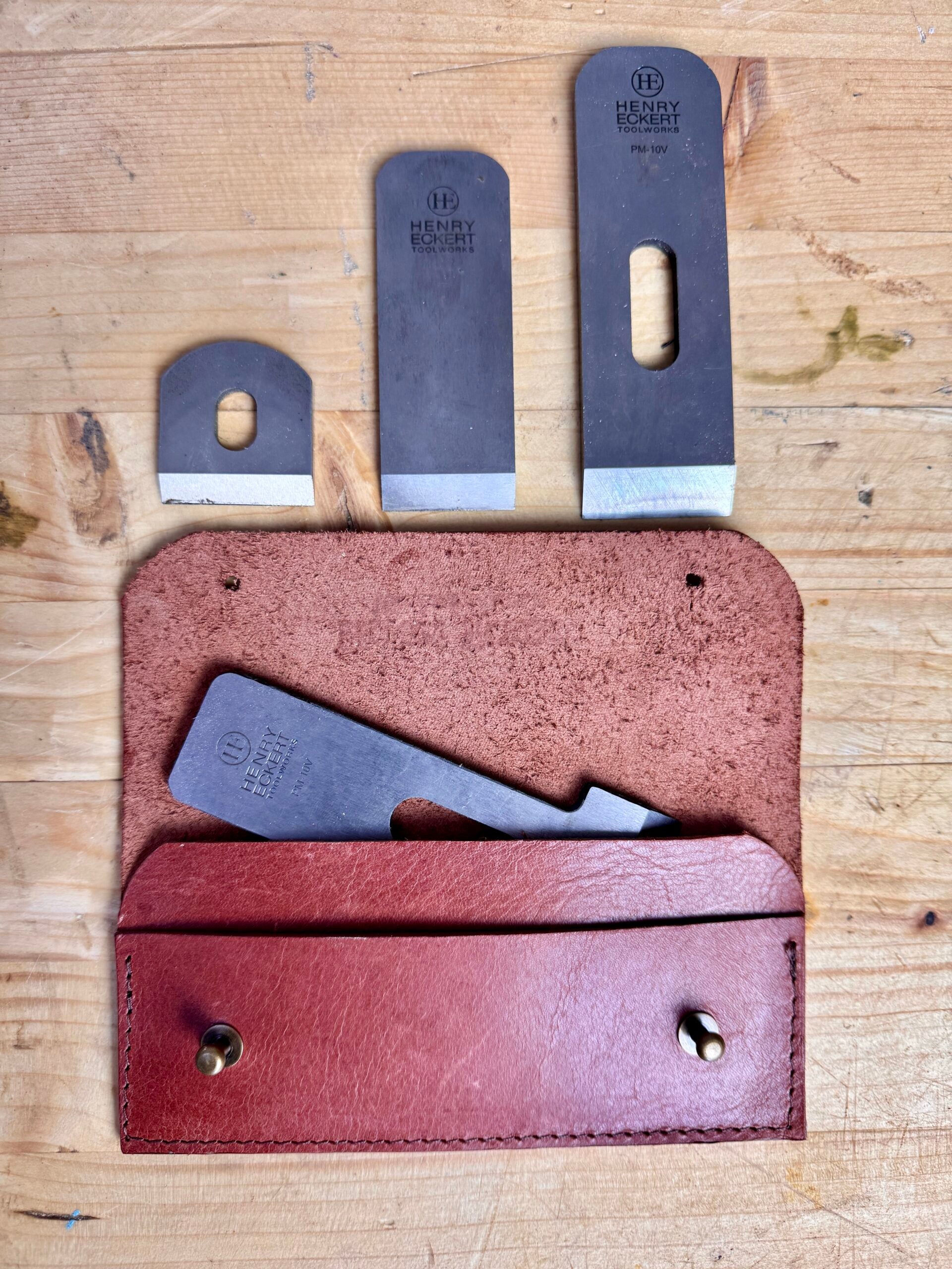 Block Plane Blade Pouch – Full Grain Leather image 0