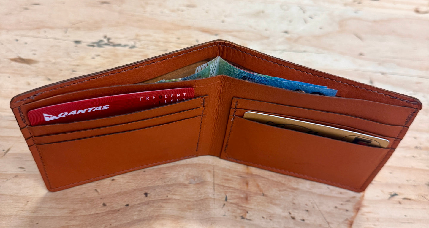 Kangaroo Leather Horizontal Fold Wallet