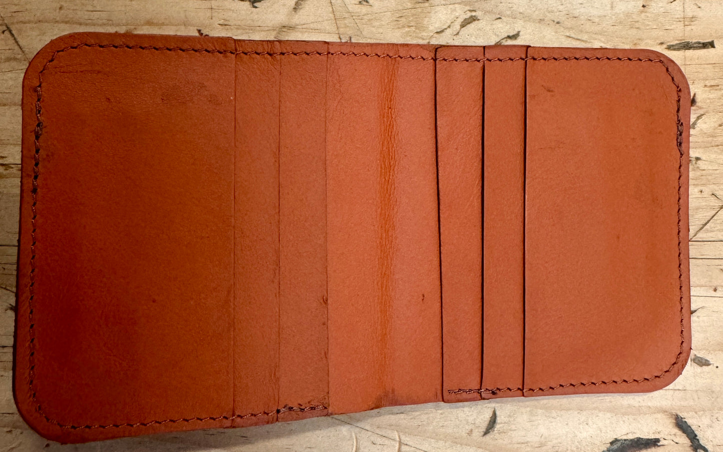 Kangaroo Leather Vertical Fold Wallet