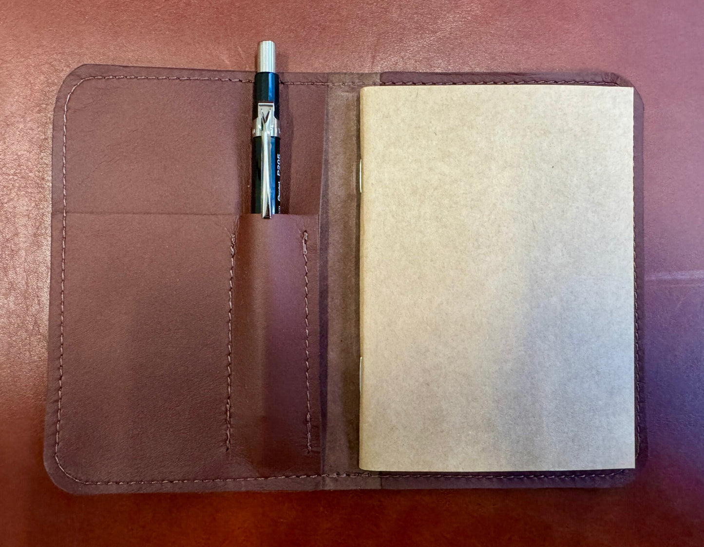 Leather Notebook Minimalist Wallet image 0