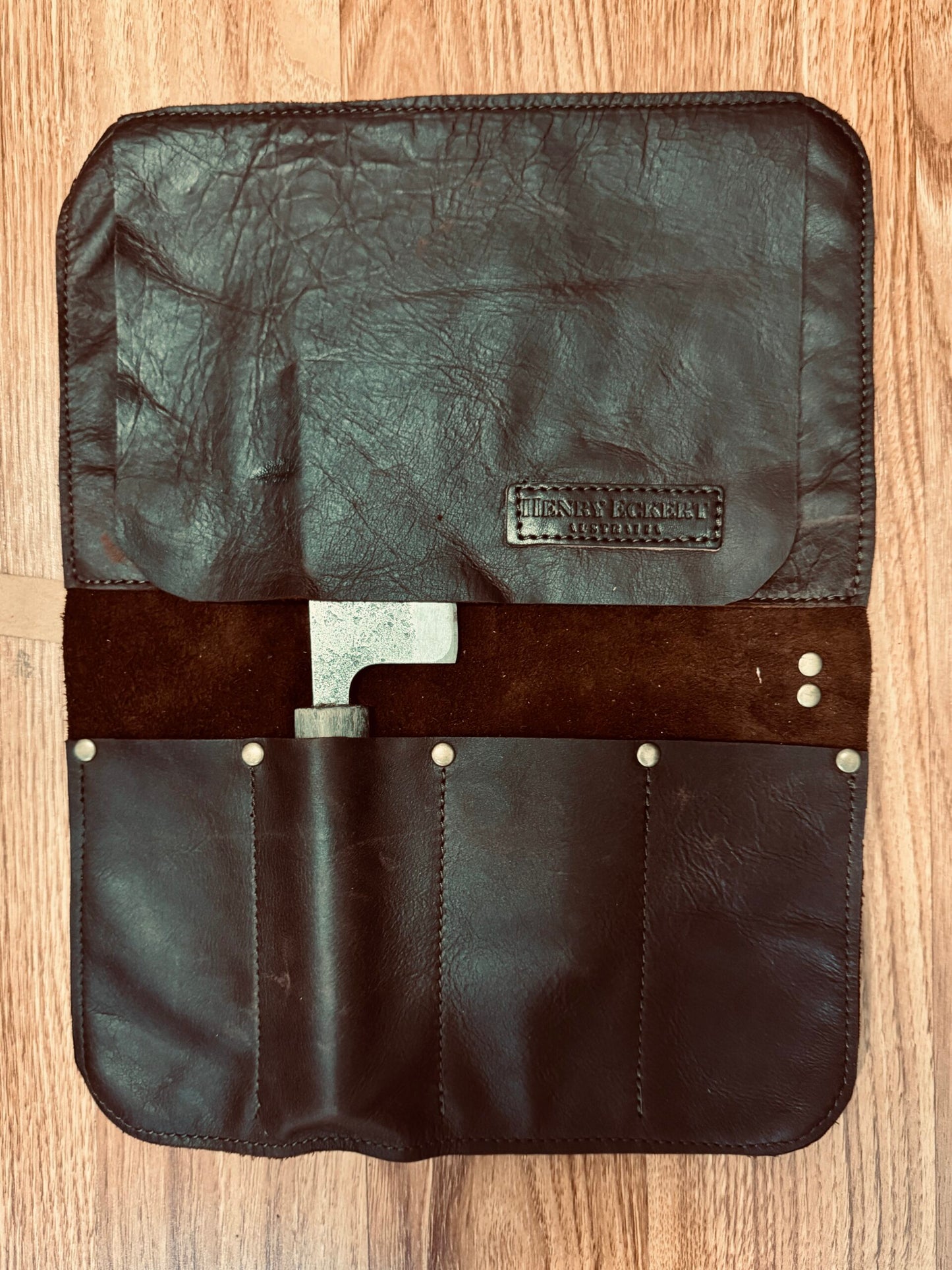 Chef Knife Leather Roll with Rare Earth Magnets image 0