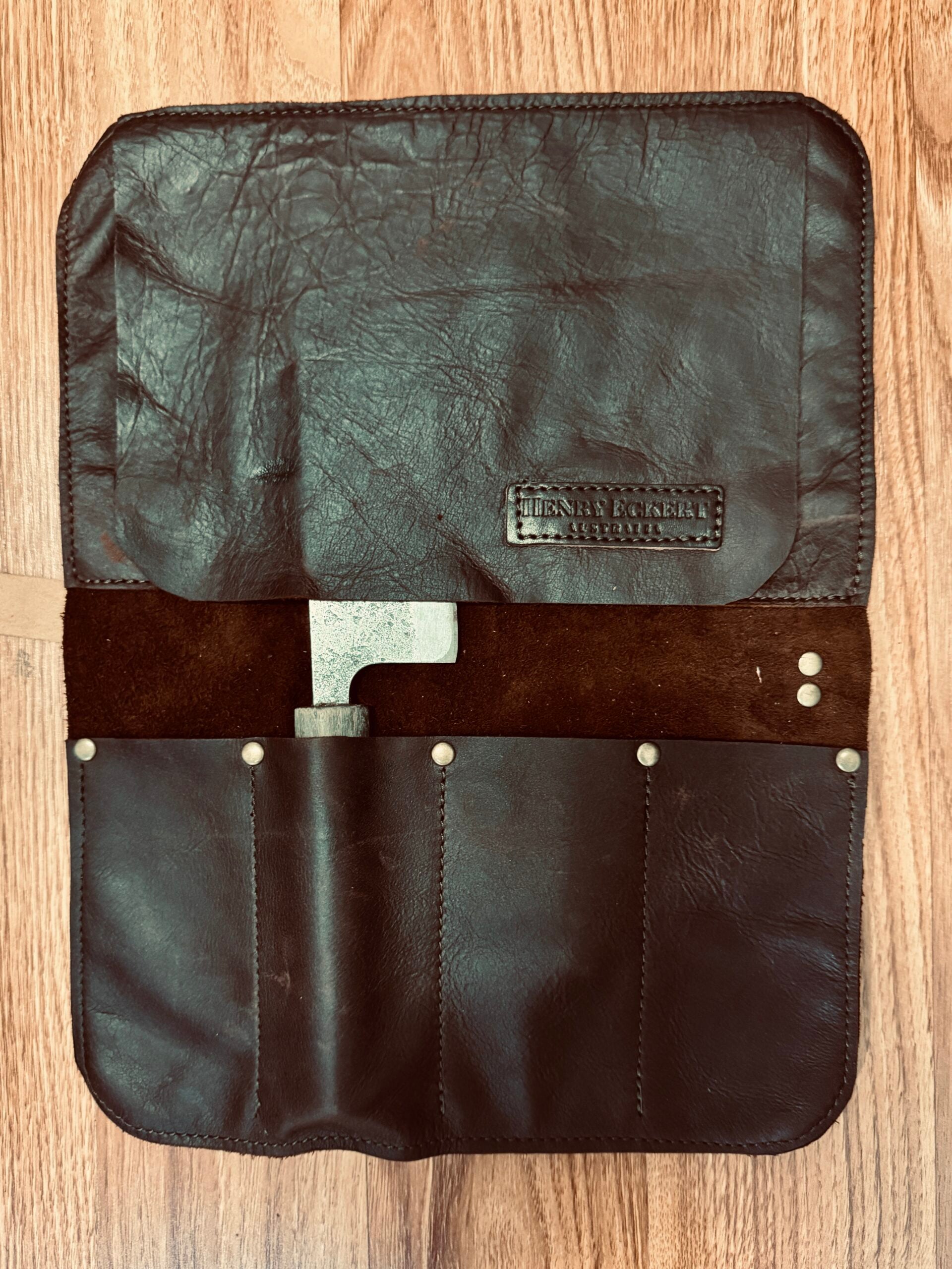 Chef Knife Leather Roll with Rare Earth Magnets image 0