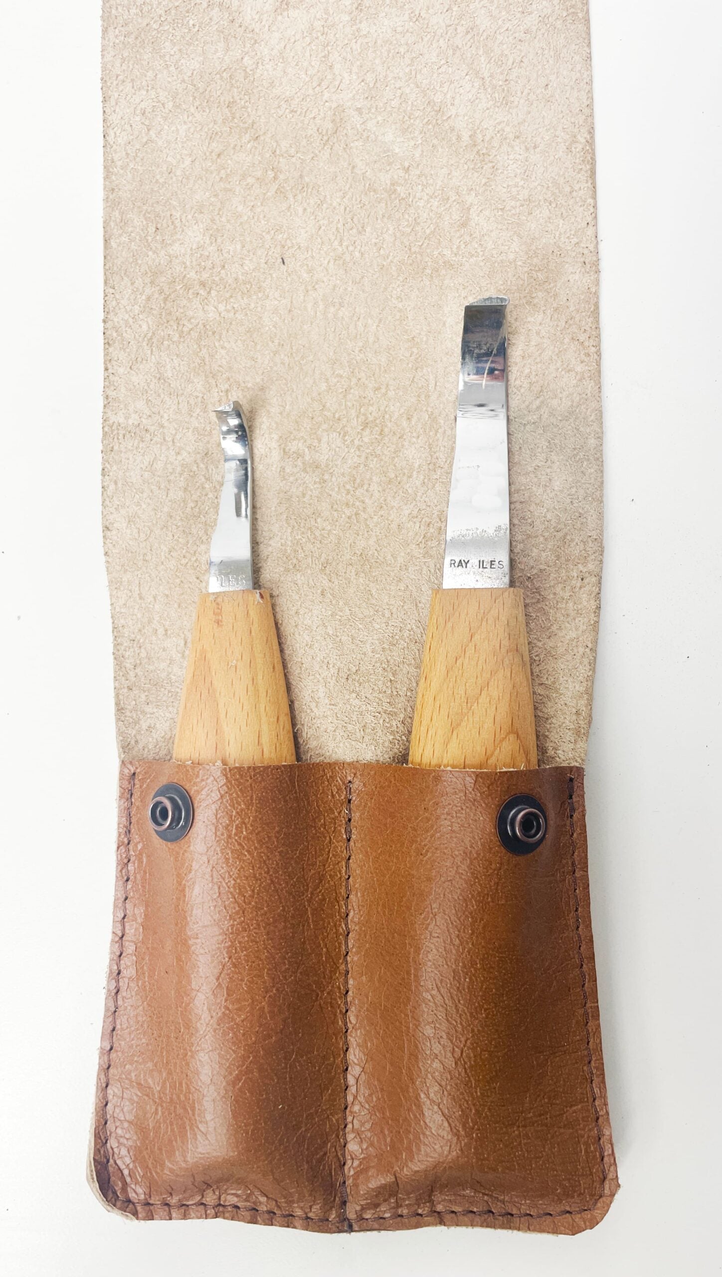 Ray Iles Traditional Crook Knife Spoon Carving Set R/H Two Piece image 0
